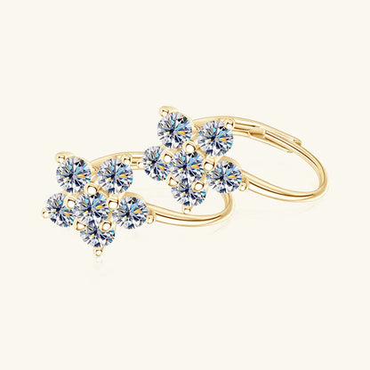 Delicate Gemstone Flower Earrings