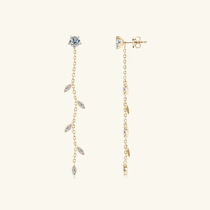 Elegant Blue Gemstone Drop Earrings