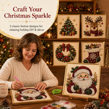 🎅 50% OFF EARLY XMAS SALE! ✨ Christmas Pearl & Rhinestone Painting Kit – Create DIY Gifts & Festive Decor Early 🎄