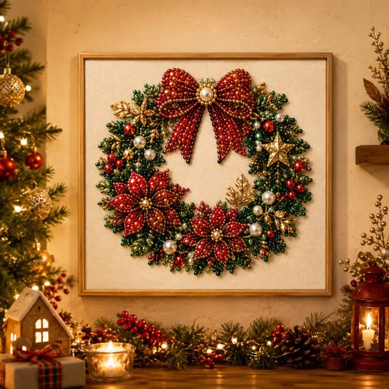 🎅 50% OFF EARLY XMAS SALE! ✨ Christmas Pearl & Rhinestone Painting Kit – Create DIY Gifts & Festive Decor Early 🎄