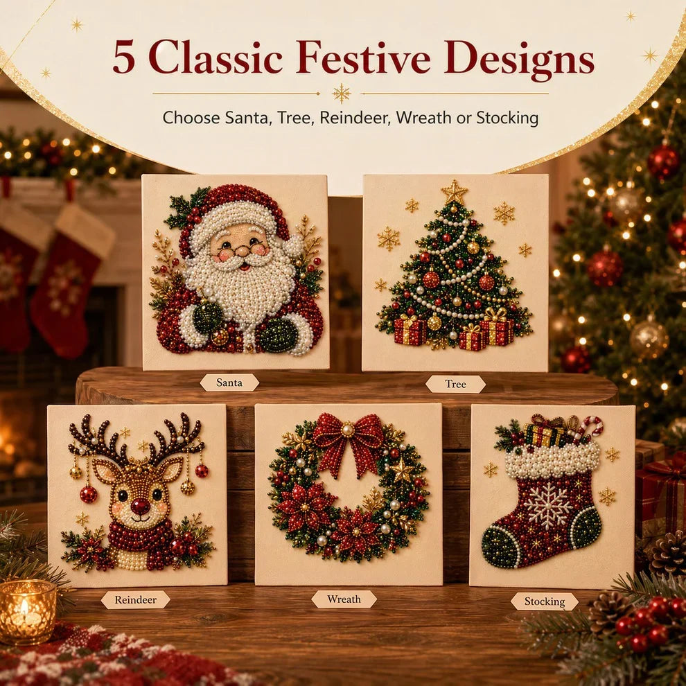 🎅 50% OFF EARLY XMAS SALE! ✨ Christmas Pearl & Rhinestone Painting Kit – Create DIY Gifts & Festive Decor Early 🎄